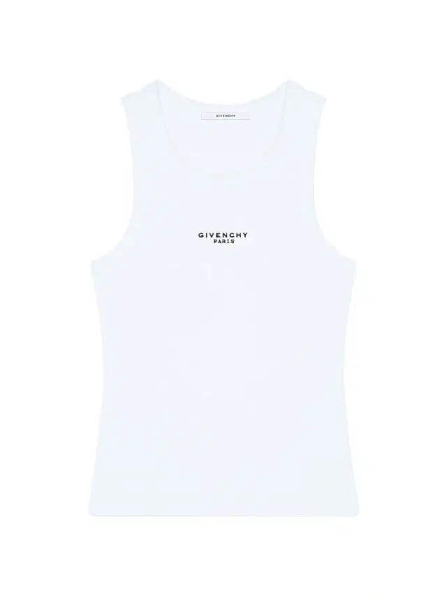 Givenchy Women's Slim Fit Tank Top in Cotton with Paris Print - White