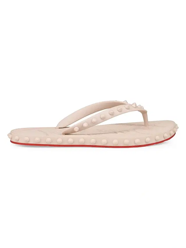 Christian Louboutin Women's Super Loubi Flip Flops - Beige