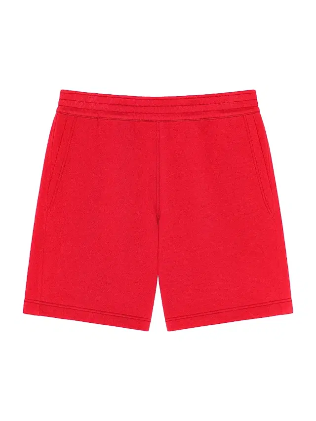 Givenchy Men's Bermuda Shorts in Fleece with Paris Gros Grain - Vermillon