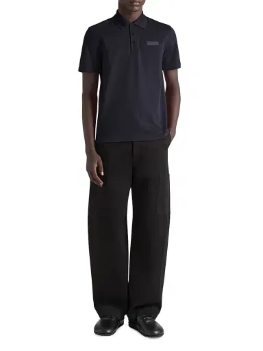 Givenchy Men's Polo in Cotton with Paris Gros Grain - Dark Navy - Size XXL | Thumbnail 3