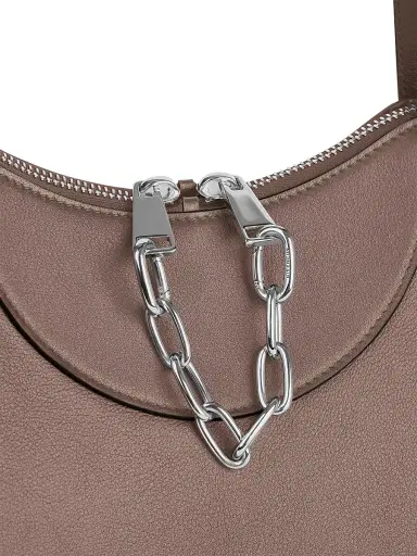 Givenchy Women's Medium The Snatch Top Handle Bag in Grained Leather - Taupe | Thumbnail 4