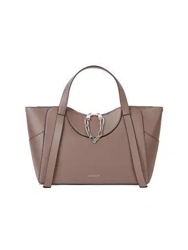 Givenchy Women's Medium The Snatch Top Handle Bag in Grained Leather - Taupe | Thumbnail 1