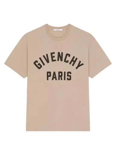 Givenchy Men's Paris T-Shirt in Cotton - Beige Black - Size XXL | Thumbnail 1
