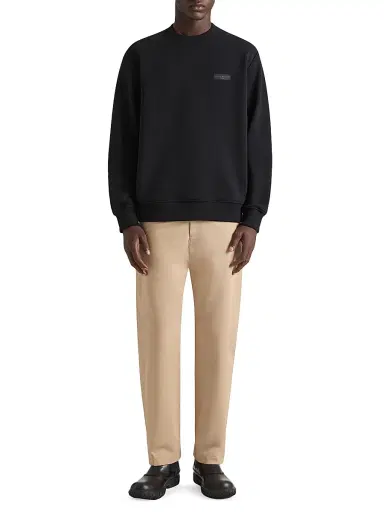 Givenchy Men's Sweatshirt in Fleece with Paris Gros Grain - Black - Size XXL | Thumbnail 4
