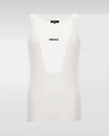 Versace Men's Embroidered Logo Tank Top | Thumbnail 3