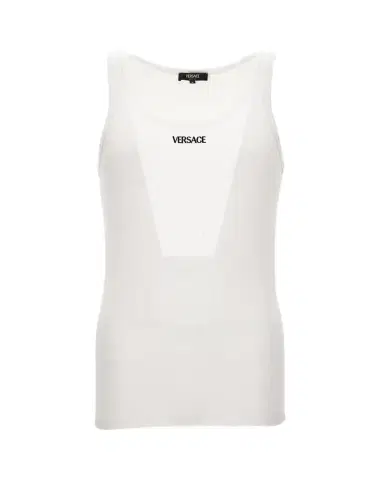Versace Men's Embroidered Logo Tank Top | Thumbnail 1