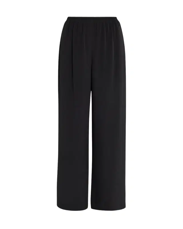 Eskandar Flared Midweight Crepe Trousers