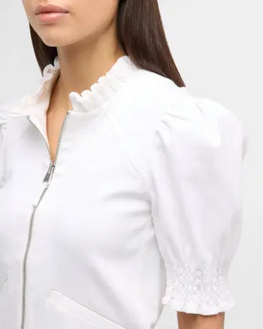 Cinq a Sept Anabella Short-Sleeve Zip-Front Jacket | Thumbnail 5 Cinq a Sept Anabella Short-Sleeve Zip-Front Jacket | Thumbnail 5