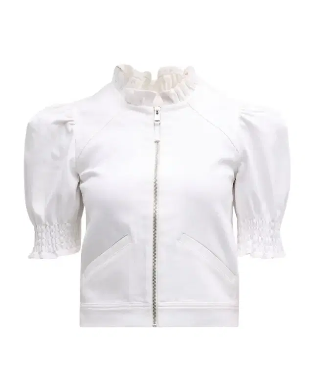 Cinq a Sept Anabella Short-Sleeve Zip-Front Jacket