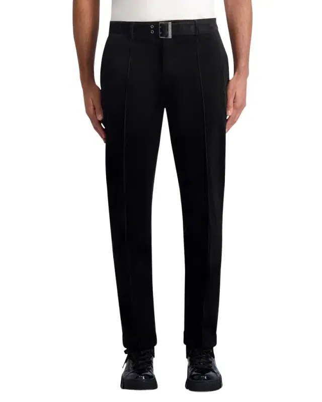 Karl Lagerfeld Paris Men 's Belted Pintuck Corduroy Pants