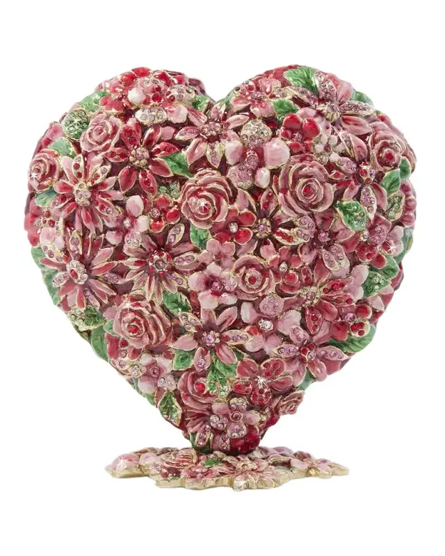 Jay Strongwater Floral Heart Objet