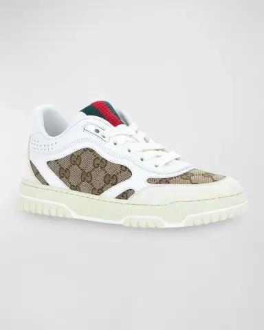 Gucci ReWeb GG Low-Top Leather Sneakers | Thumbnail 2