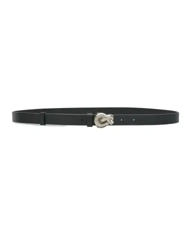 Bottega Veneta Brass Knot Skinny Leather Belt | Thumbnail 1