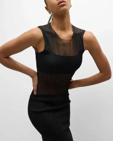 Simkhai Oakley Bralette Plise Knit Tank Top | Thumbnail 7 Simkhai Oakley Bralette Plise Knit Tank Top | Thumbnail 7