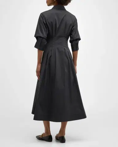 Simkhai Jazz Poplin Pintuck Midi Shirtdress | Thumbnail 4 Simkhai Jazz Poplin Pintuck Midi Shirtdress | Thumbnail 4