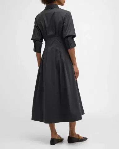 Simkhai Jazz Poplin Pintuck Midi Shirtdress | Thumbnail 6 Simkhai Jazz Poplin Pintuck Midi Shirtdress | Thumbnail 6