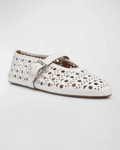 Alaïa Vienne Cutout Mary Jane Ballerina Flats | Thumbnail 3
