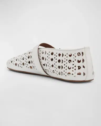 Alaïa Vienne Cutout Mary Jane Ballerina Flats | Thumbnail 4