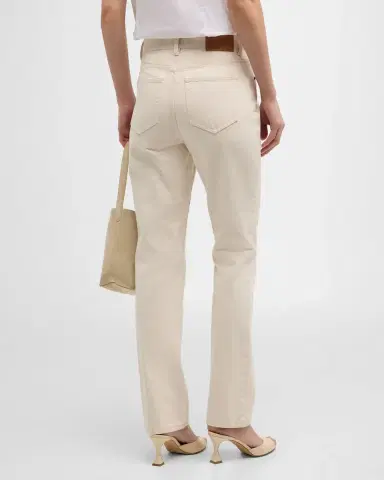 Lafayette 148 New York Cropped Straight-Leg Denim Jeans | Thumbnail 6