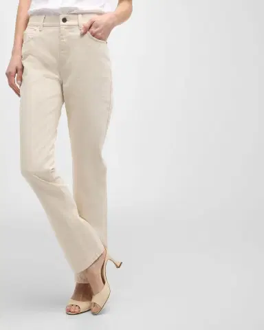 Lafayette 148 New York Cropped Straight-Leg Denim Jeans | Thumbnail 7