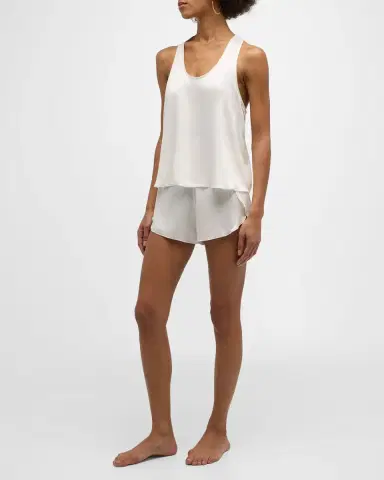 Lunya Tulip-Back Washable Silk Tank & Shorts Set | Thumbnail 2
