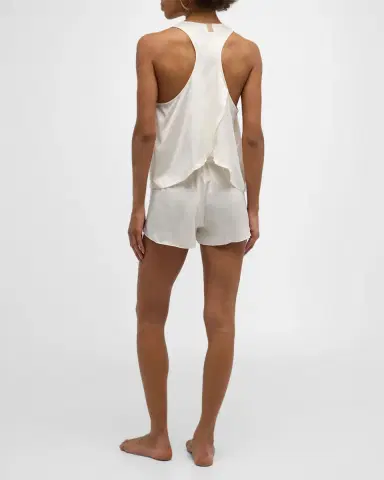 Lunya Tulip-Back Washable Silk Tank & Shorts Set | Thumbnail 4