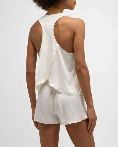 Lunya Tulip-Back Washable Silk Tank & Shorts Set | Thumbnail 6