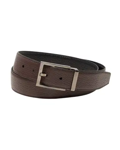 Ferragamo Men's Double Adjustable Square-Buckle Leather Belt | Thumbnail 1