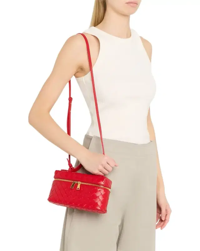Bottega Veneta Bang Bang Vanity Intrecciato Leather Crossbody Bag