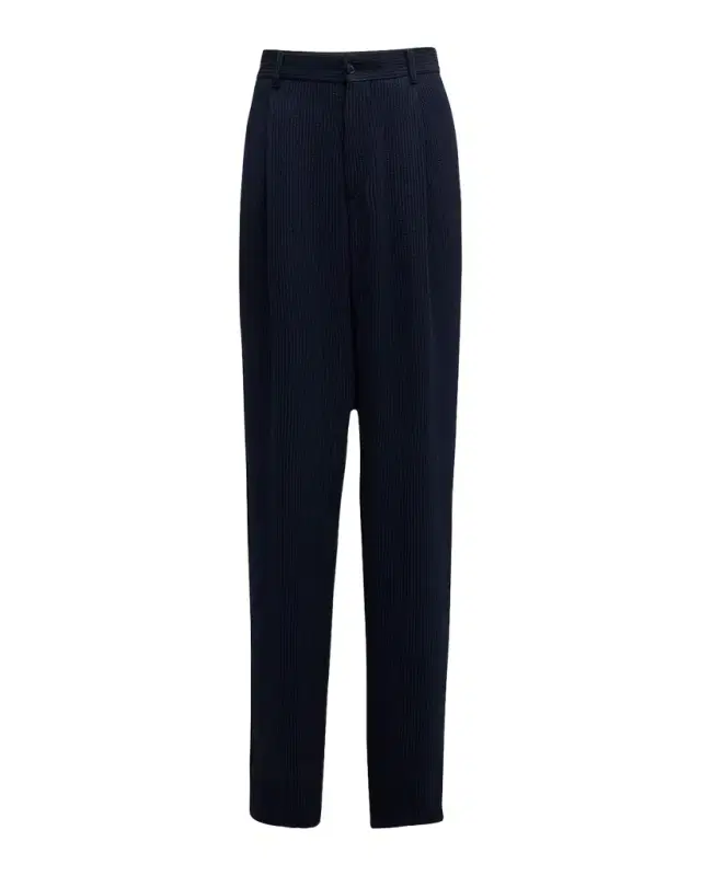 Giorgio Armani Men 's Loose-Fit Seersucker Pants