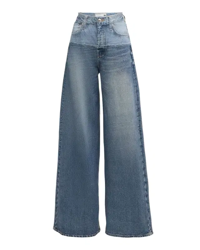 rag & bone rb Miramar Sofie Cotton-Terry Wide-Leg Jeans