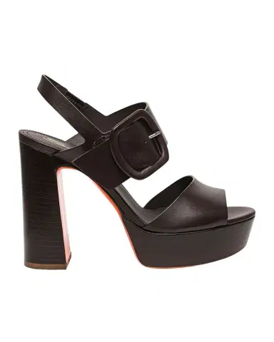 Santoni Bruxel Leather Buckle Platform Sandals | Thumbnail 1 Santoni Bruxel Leather Buckle Platform Sandals | Thumbnail 1