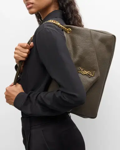 Saint Laurent Calypso Large YSL Shoulder Bag in Leather | Thumbnail 3 Saint Laurent Calypso Large YSL Shoulder Bag in Leather | Thumbnail 3