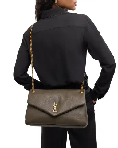 Saint Laurent Calypso Large YSL Shoulder Bag in Leather | Thumbnail 1 Saint Laurent Calypso Large YSL Shoulder Bag in Leather | Thumbnail 1