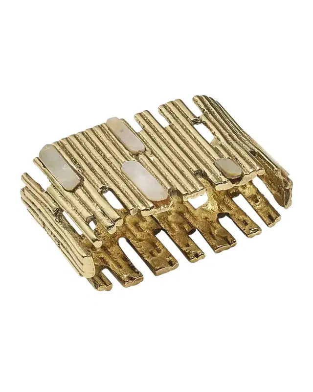 Kim Seybert Gold Matrix Napkin Ring