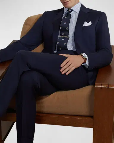 Ralph Lauren Purple Label Men's Gregory Hand-Tailored Wool Serge Suit | Thumbnail 6