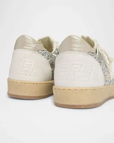 Golden Goose Ball Star Glitter Leather Low-Top Sneakers | Thumbnail 5