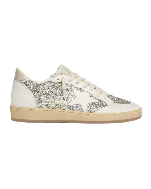 Golden Goose Ball Star Glitter Leather Low-Top Sneakers