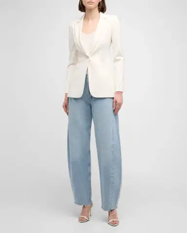 ALICE + OLIVIA Breann Long Fitted Blazer | Thumbnail 2 ALICE + OLIVIA Breann Long Fitted Blazer | Thumbnail 2