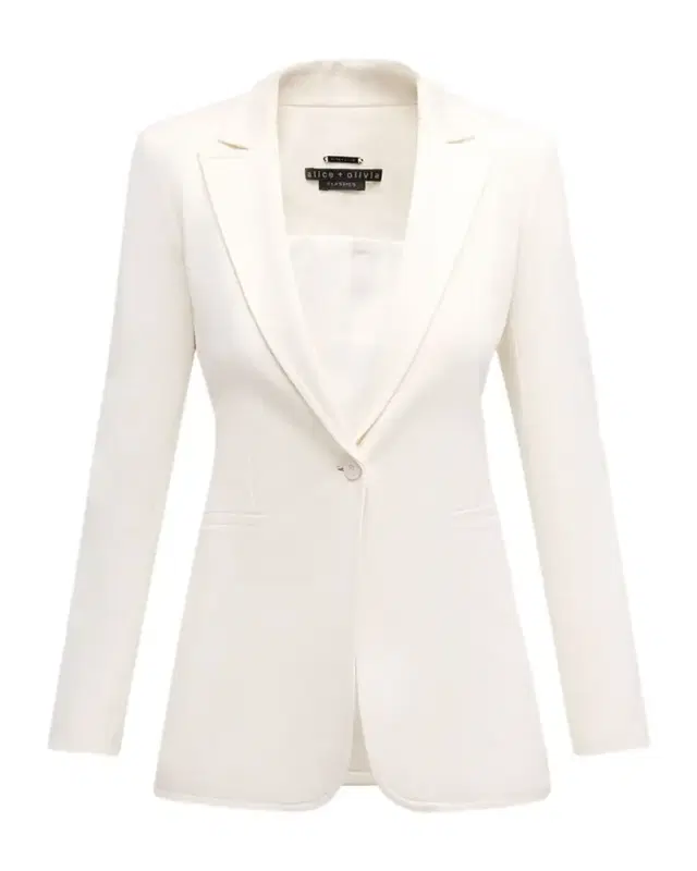 ALICE + OLIVIA Breann Long Fitted Blazer