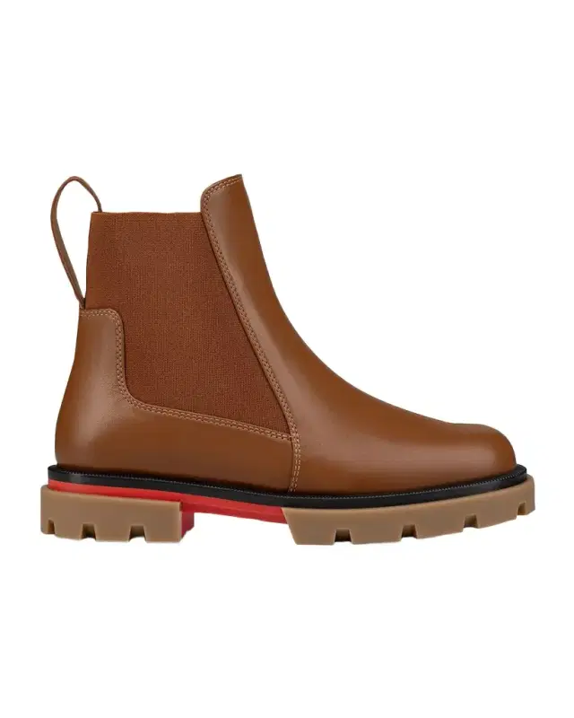 Christian Louboutin Girl 's Marchacroche Calf Leather Boots, Toddlers/Kids