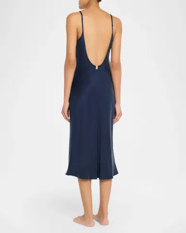 Lunya Backless Washable Silk Mini Slip Dress | Thumbnail 3
