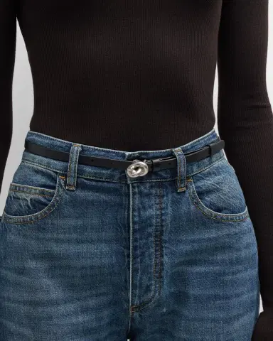 Bottega Veneta Knot Buckle Leather Belt | Thumbnail 2