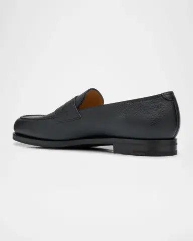 John Lobb Men's Lopez Soft Grained Leather Penny Loafers | Thumbnail 3 John Lobb Men's Lopez Soft Grained Leather Penny Loafers | Thumbnail 3
