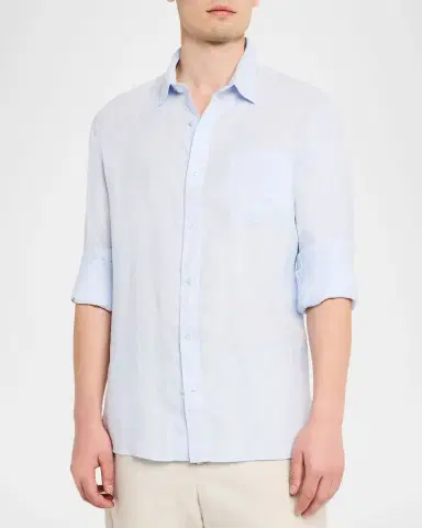 Vince Men's Linen Sport Shirt | Thumbnail 4