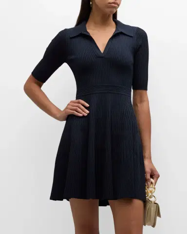 Simkhai Patricia Polo Ribbed Mini Dress | Thumbnail 3 Simkhai Patricia Polo Ribbed Mini Dress | Thumbnail 3