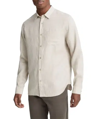 Vince Men's Linen Sport Shirt | Thumbnail 1 Vince Men's Linen Sport Shirt | Thumbnail 1