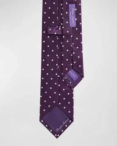 Ralph Lauren Purple Label Polka-Dot Silk Satin Tie | Thumbnail 2