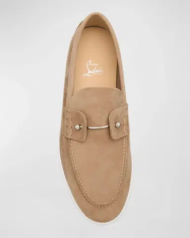 Christian Louboutin Men's Chambeliboat Nubuck Boat Shoes | Thumbnail 5 Christian Louboutin Men's Chambeliboat Nubuck Boat Shoes | Thumbnail 5