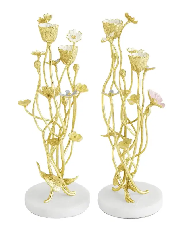 Michael Aram Wildflowers Candleholders, Set of 2